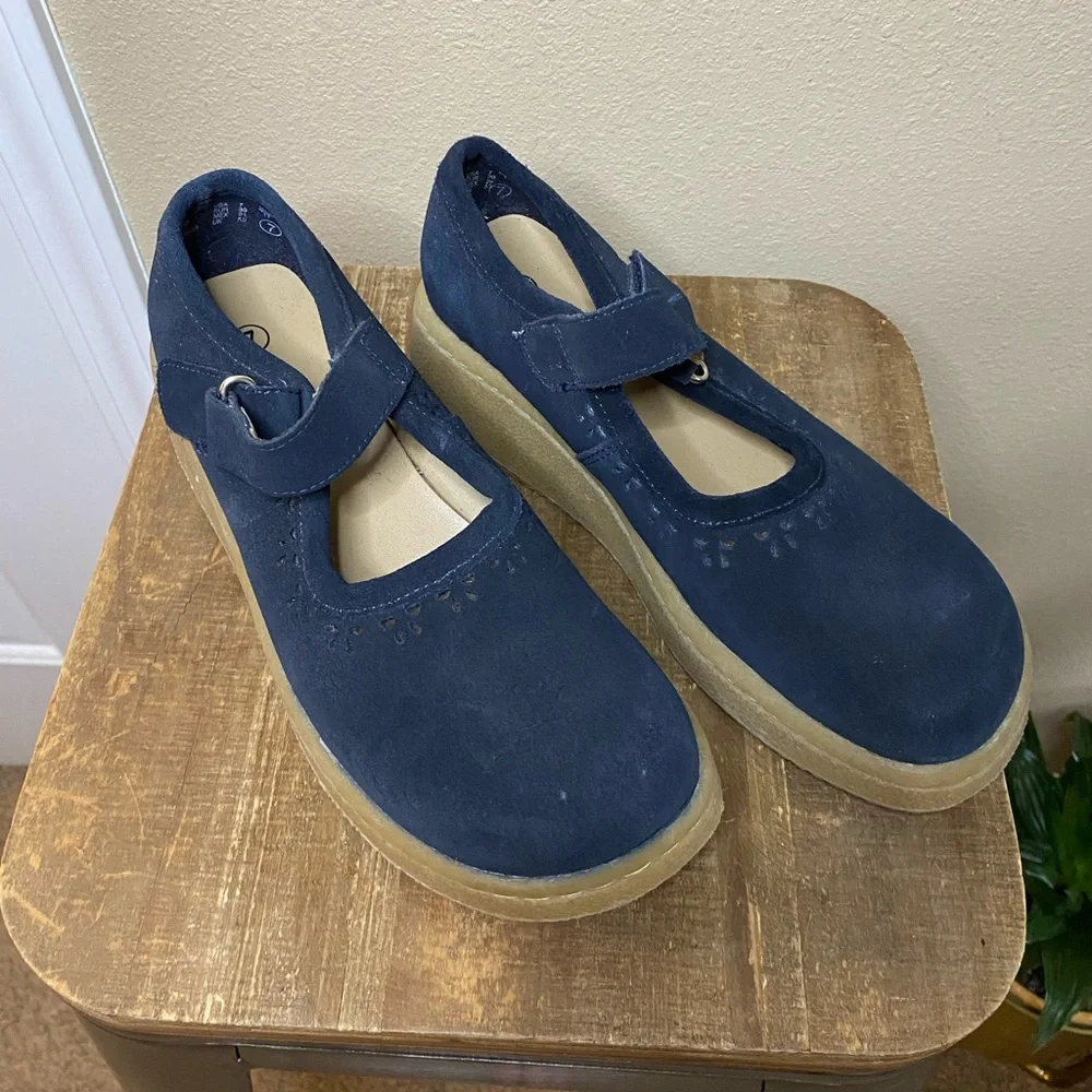 Mary Jane Navy Black Platform Mary Janes